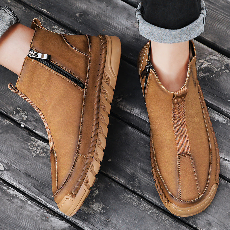 Slip-on High-top Casual Martin Boots