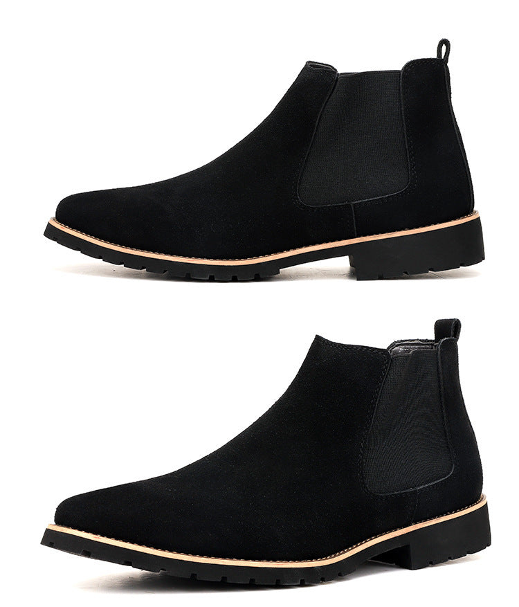 High-top Sleeve Suede Leather Surface Plus Size Casual Boots Fashion All-matching