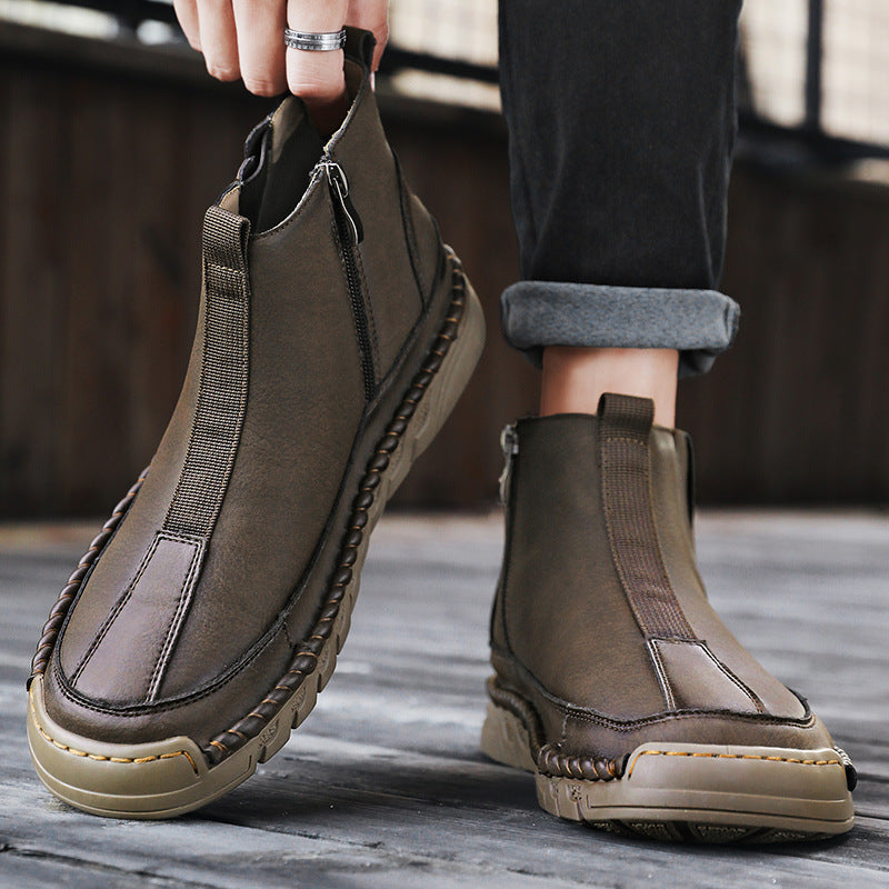 Slip-on High-top Casual Martin Boots