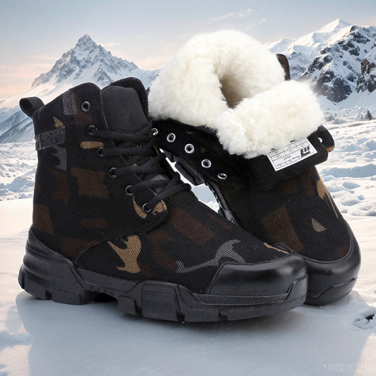 Three-proof Wool Snow Boots Thick Warm Waterproof