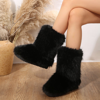 Mid-calf Plush Boots Keep Warm