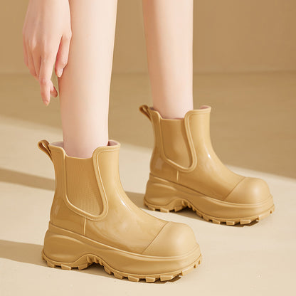 New Korean Style Thick-soled Rain Boots Women's Outer Wear Waterproof Non-slip