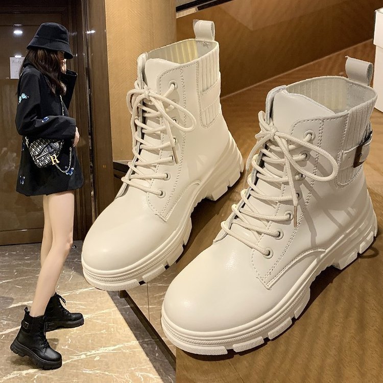 Korean Style Student Fashion New Platform Inner Height Increase High-top Shoes