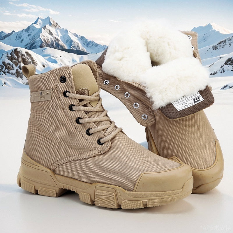 Three-proof Wool Snow Boots Thick Warm Waterproof