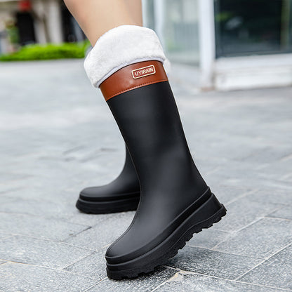 New High Tube Stylish Rain Boots Outdoor Waterproof